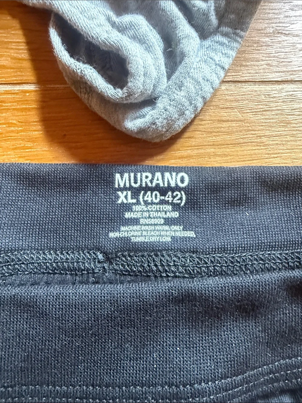 Men’s Murano Two-Pack Thongs in Gray & Black XL